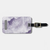 Lila Monogramm-Gepäckstück für die Farbe Waterfarb Gepäckanhänger (Vorderseite horizontal)