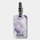 Lila Monogramm-Gepäckstück für die Farbe Waterfarb Gepäckanhänger (Vorderseite vertikal)