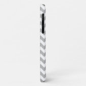 Lila Monogramm Grau Zickzack Muster Case-Mate iPhone Hülle (Hinten/Links)