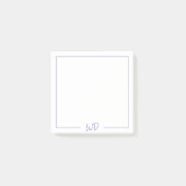 Lila Monogramm-Grundinitialen Post-it Klebezettel (Vorderseite)