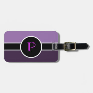 Lila Monogramm Initial Modern Chic Travel Bag Gepäckanhänger