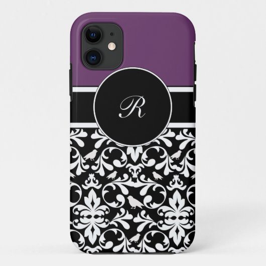 Lila Monogramm iPhone 5 Hüllen (Rückseite)