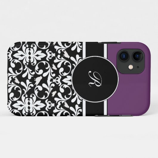 Lila Monogramm iPhone 5 Hüllen (Rückseite (Horizontal))