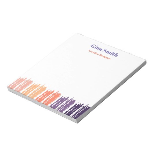 Lila Monogramm Notizblock (Rotiert)