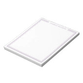 Lila Monogramm Notizblock (Rotiert)