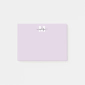 Lila Monogramm Post-it Klebezettel (Vorderseite)