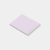 Lila Monogramm Post-it Klebezettel (angewinkelt)