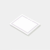 Lila Monogramm Post-it Klebezettel (angewinkelt)