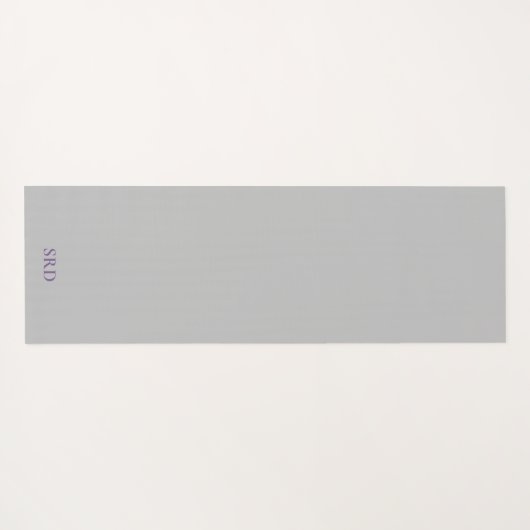 Lila Monogramm Yogamatte (Rückseite (Horizontal))