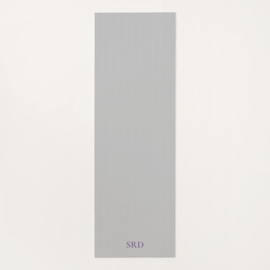 Lila Monogramm Yogamatte (Rückseite)
