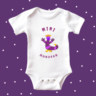 Lila Monster Baby Strampler