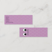 Lila Monster - dünn Mini Visitenkarte (Vorne/Hinten)