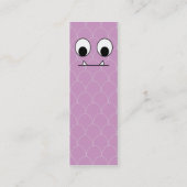 Lila Monster - dünn Mini Visitenkarte (Rückseite)