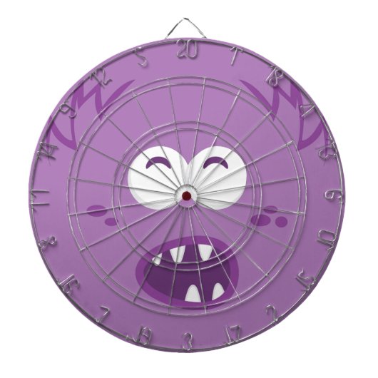 Lila Monster-Face-Dart-Board Dartscheibe (vorne)