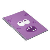 Lila Monster-Face-Notebook Notizblock (Rechte Seite)