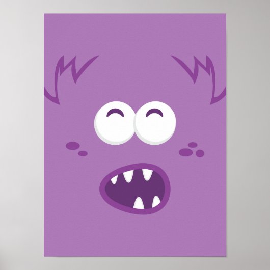 Lila Monster-Face-Poster drucken Poster (Vorne)