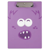 Lila Monster-Frontklammer Klemmbrett (Vorderseite)