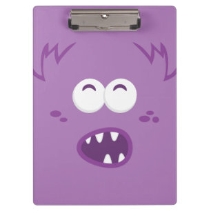 Lila Monster-Frontklammer Klemmbrett