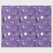 Lila Monster Geschenkpapier (Flach)