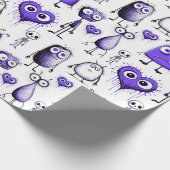 Lila Monster Geschenkpapier (Ecke)