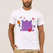 Lila Monster in der Liebe Mens T - Shirt (Vorderseite)
