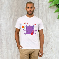 Lila Monster in der Liebe Mens T - Shirt