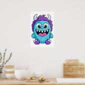 Lila Monster Poster (Küche)