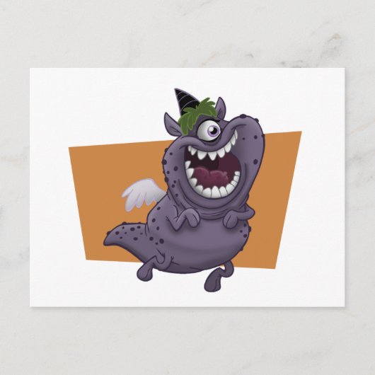 Lila Monster-Postkarte Postkarte (Vorderseite)