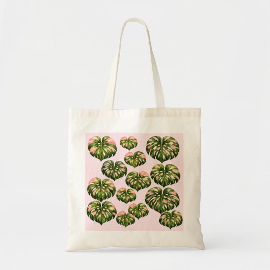 Lila Monstera-Pflanze Tragetasche Spaß botanisch (Vorne)