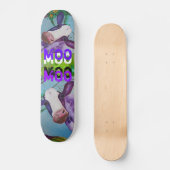Lila MOO-KUH Skateboard (Vorderseite)