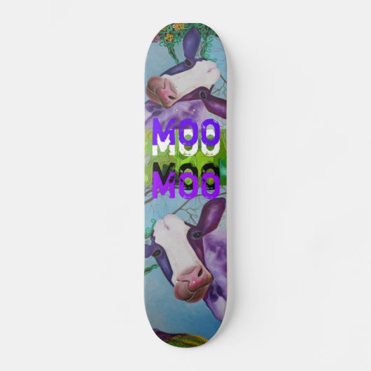 Lila MOO-KUH Skateboard (Vorderseite)