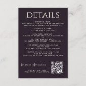 Lila Moody Floral Begleitkarte (Vorderseite)