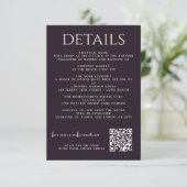 Lila Moody Floral Begleitkarte (Stehend Vorderseite)