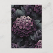 Lila Moody Floral Begleitkarte (Rückseite)