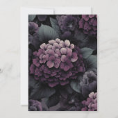 Lila Moody Floral Dankeskarte (Rückseite)