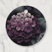 Lila Moody Floral Geschenkanhänger (Rückseite)