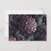 Lila Moody Floral RSVP Karte (Rückseite)