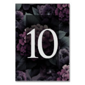 Lila Moody Floral Tischnummer (Rückseite)