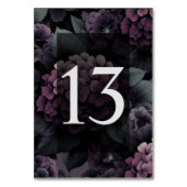 Lila Moody Floral Tischnummer (Rückseite)