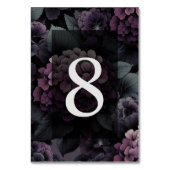 Lila Moody Floral Tischnummer (Rückseite)