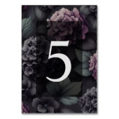 Lila Moody Floral Tischnummer (Rückseite)