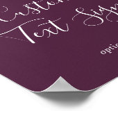 Lila Moody-Plum-Karten und Geschenke für benutzerd Poster (Ecke)