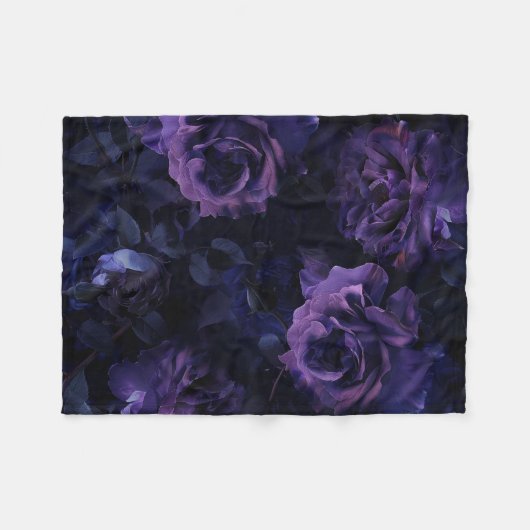 Lila Moody-Rose Fleecedecke (Vorderseite (Horizontal))