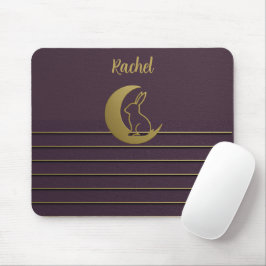 Lila Moon Bunny Design Mousepad