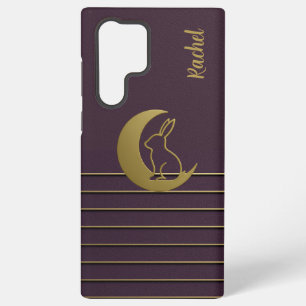 Lila Moon Bunny Design Samsung Galaxy Hülle