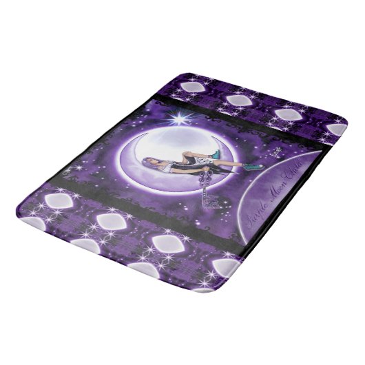 Lila Moon Child Bath Mat Badematte (Schrägansicht)