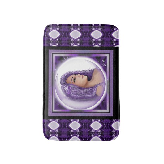 Lila Moon Child Bath Mat Badematte (Vorderseite Vertikal)