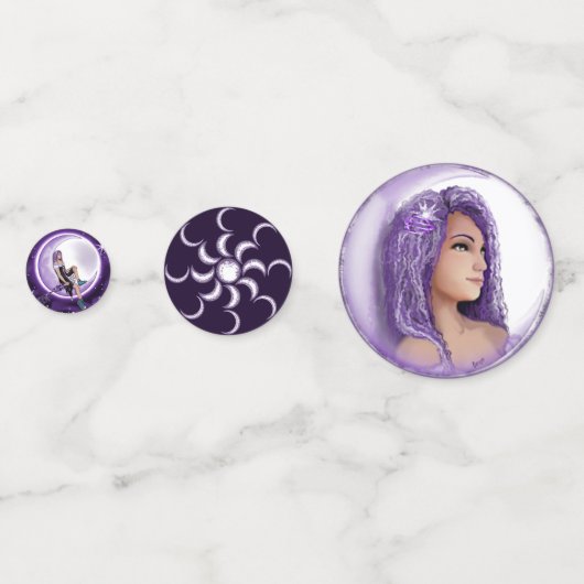 Lila Moon Child Confetti Konfetti (Vorderseiten)