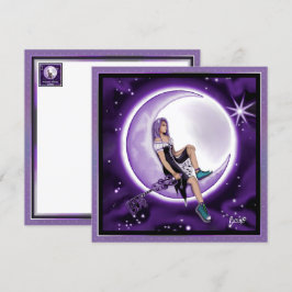 Lila Moon Child leere Karte