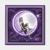 Lila Moon Child Magnet (Vorne)